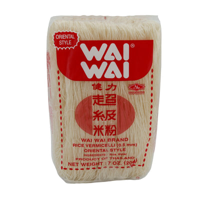 Reis-Vermicelli Wai Wai | Traditionele Aziatische rijstnoedels | 0,5 mm | 200 g