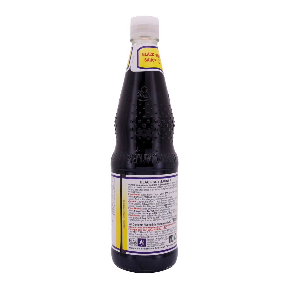 Sojasauce Dek Som Boon | Black Soy Sauce | Dunkel, für authentische asiatische Gerichte | 700 ml