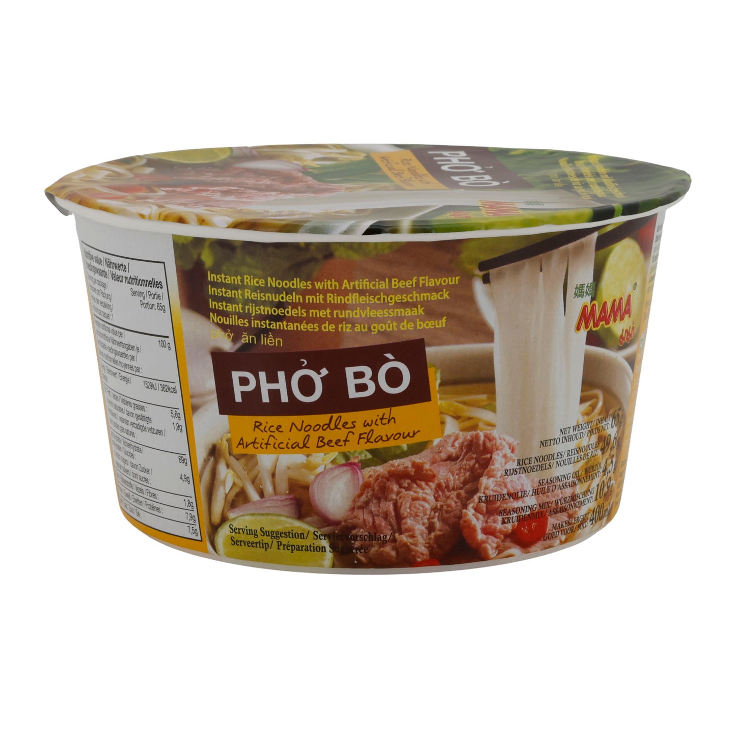 Reisnoedels MAMA | Pho Bò | Met rundvleessmaak | 65 g