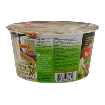 Instant-reisnoedels MAMA | Phở Gà | Met kunstmatige kippenmaak | 65 g beker