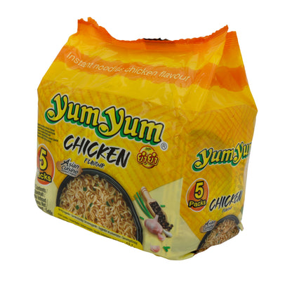 Instantnoedels Yum Yum | Kip smaak | Snelle maaltijd met Aziatische flair | 5 × 60 g