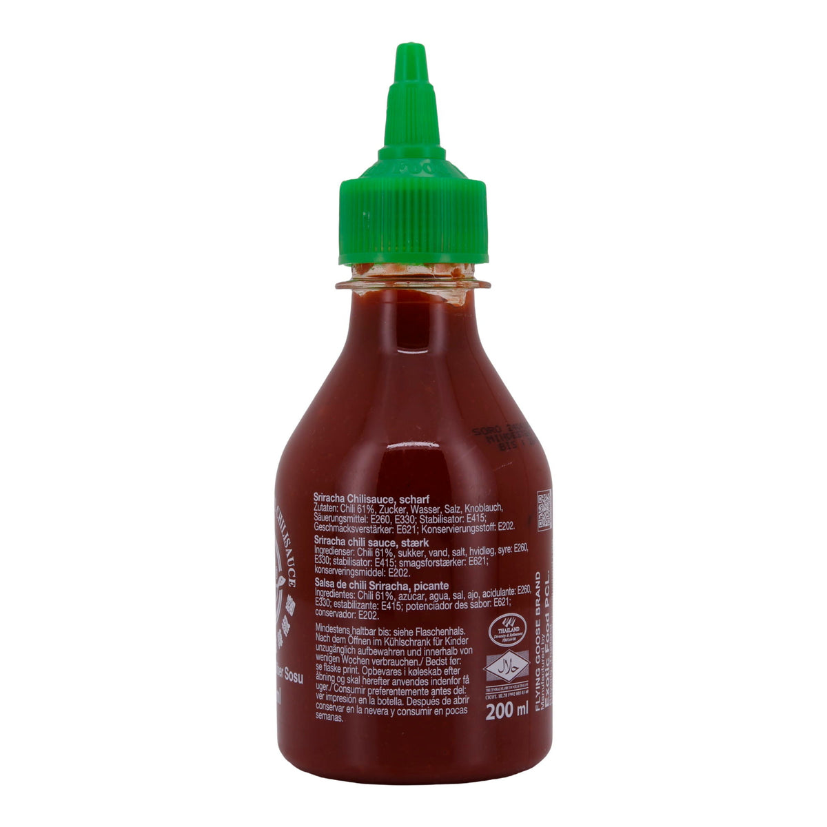 Sriracha Chilisauce Scharf Flying Goose | Sauce | Thailändische Würzsauce | 200 ml FLYING GOOSE