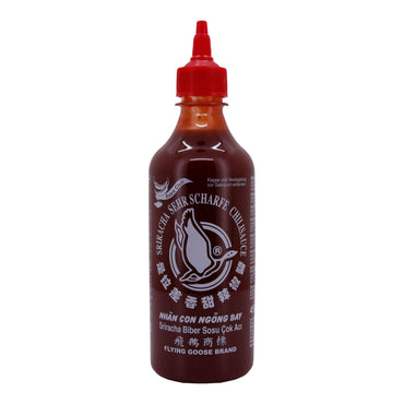 Sriracha Chilisauce Extra Scharf Flying Goose | Intensiver Geschmack für scharfe Gerichte | 455 ml FLYING GOOSE