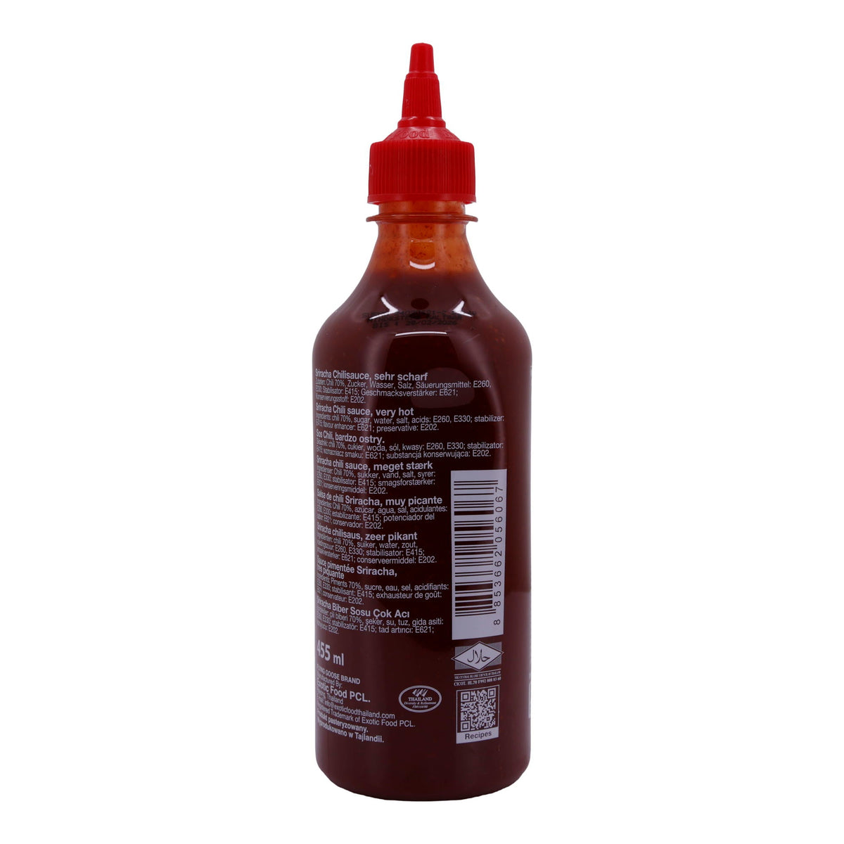 Sriracha Chilisauce Extra Scharf Flying Goose | Intensiver Geschmack für scharfe Gerichte | 455 ml FLYING GOOSE
