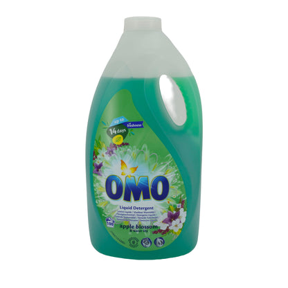 Flüssigwaschmittel OMO | Apple Blossom & Water Lily | Für bis zu 100 Waschladungen & 14 Tage Frische | 5 l