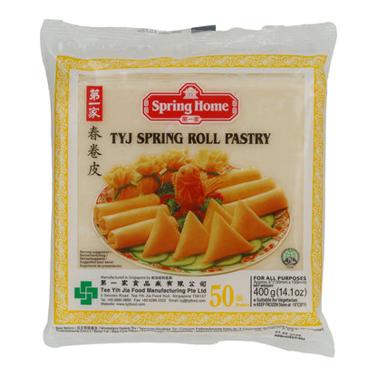 Teigblätter Spring Home | TYJ Spring Roll Pastry | Für Frühlingsrollen | 50 Stück (400 g)