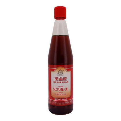 Susam Yağı Oh Aik Guan | %100 saf susam yağı | Kavrulmuş tohumlardan | 650 ml