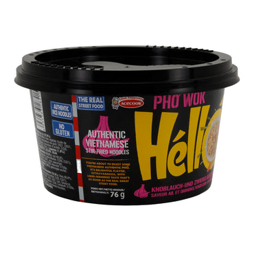Phở Wok Hèllo Acecook | Noodles wok vietnamiti | Con sapore di aglio e cipolla | 76 g