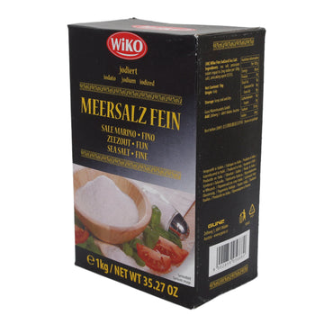 Meersalz Wiko | Gejodeerd, fijn | Hoogwaardig, fijne korrel, jodiumtoevoeging | 1 kg