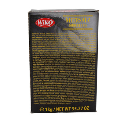 Meersalz Wiko | Gejodeerd, fijn | Hoogwaardig, fijne korrel, jodiumtoevoeging | 1 kg