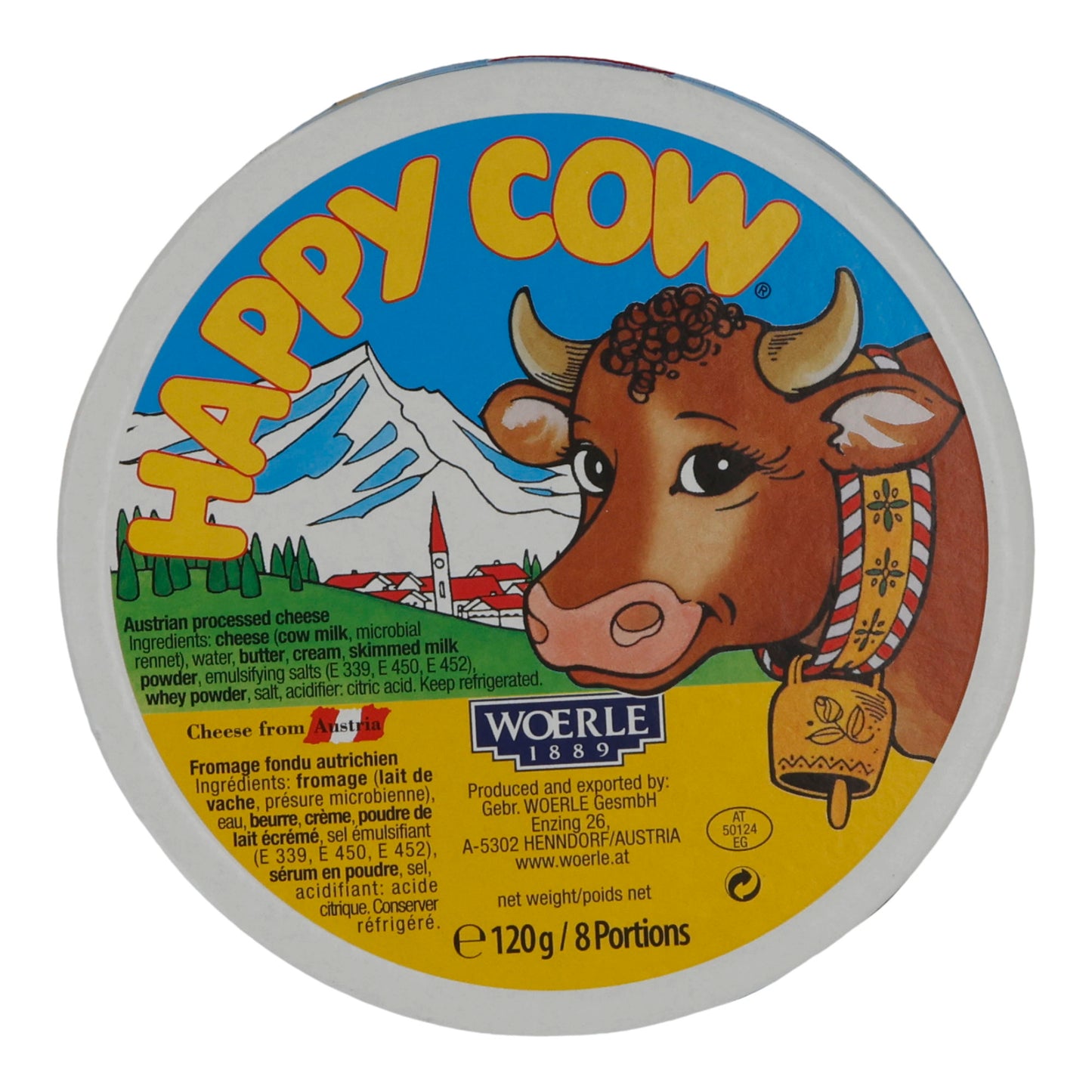 Fromage fondu Happy Cow Portions | Crémeux | Portions | 120 g