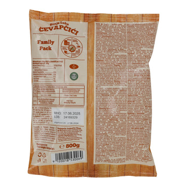 Ćevapčići Family Pack Brajlović | Halal Rindfleischröllchen | Tiefgefroren | 800 g