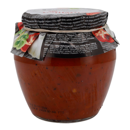 Groentepasta Natura | Lutenica | Pittig, Balkan-stijl | 550 g Glas