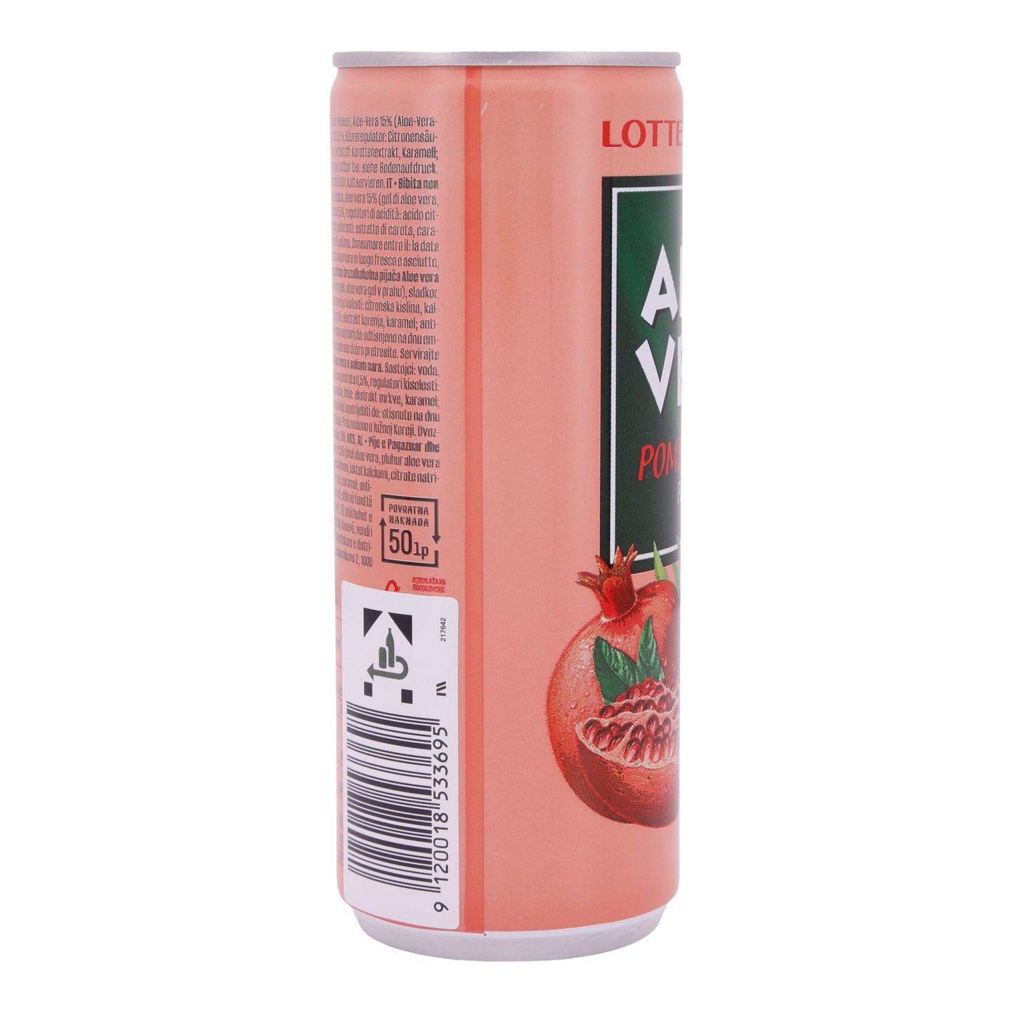 Verfrissend drankje Lotte | Aloë Vera Granaatappel Smaak | Met Granaatappelsmaak | 240 ml