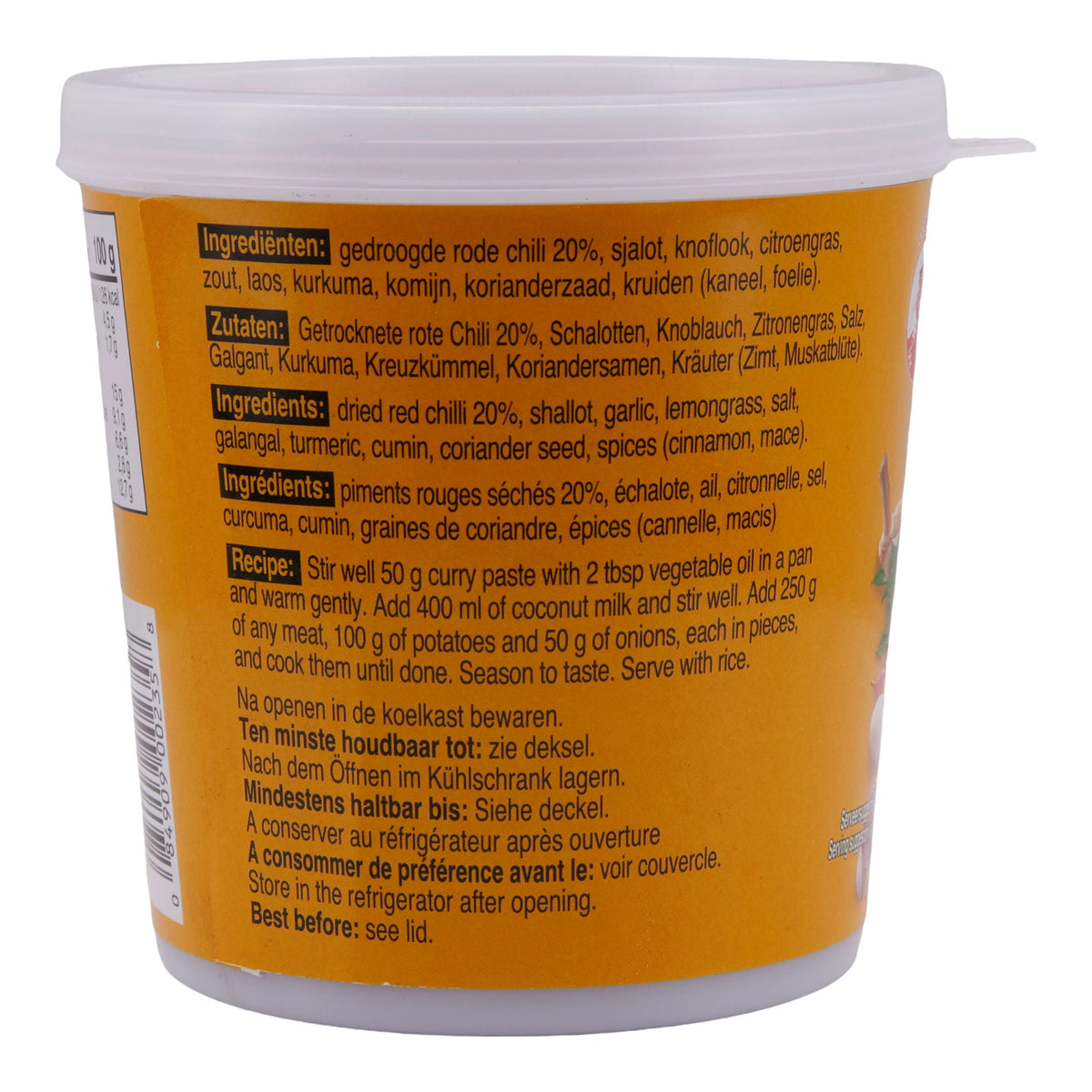 Currypaste Cock Brand | Gelbe Currypaste | Exotisch, mit getrockneten roten Chilis & Kräutern | 400 g - kurzes MHD: 05.09.2026