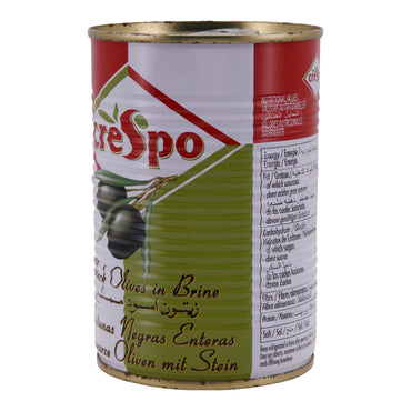 Oliven Crespo | Zwarte olijven in pekel | Authentieke mediterrane smaak | 397 g