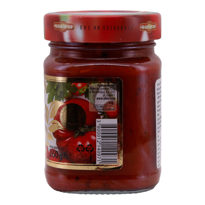 Lyutenitsa Premium Olinesa | Traditionele Bulgaarse groentepuree | Grof gemalen | 260 g