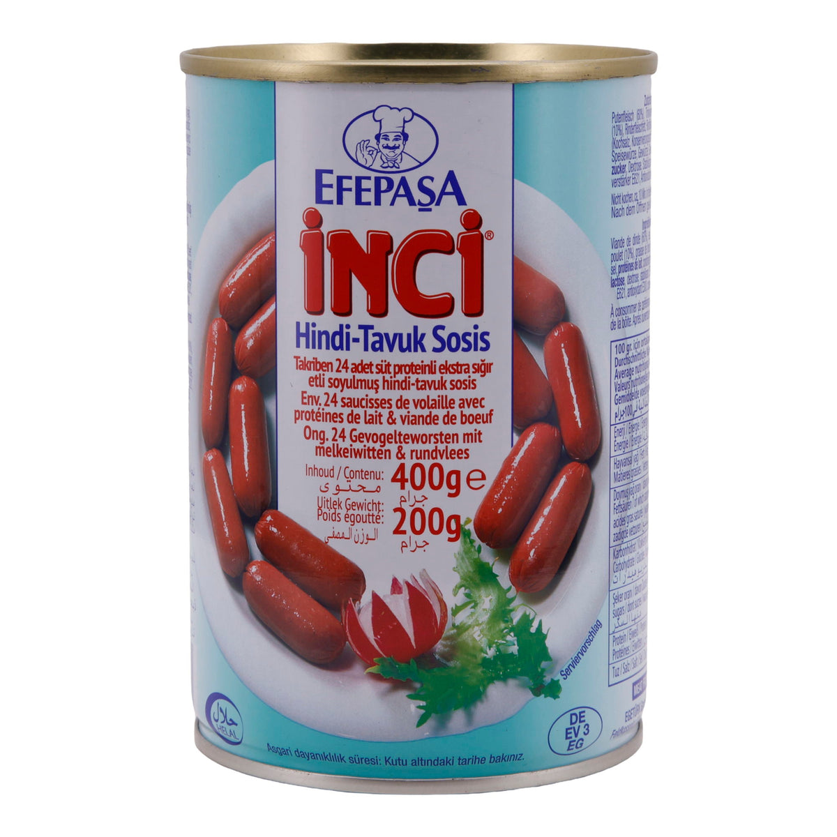 Geflügelwürstchen Efepasa INCI | Cocktailwürstchen | Ca. 24 Stück | 400 g EFEPASA