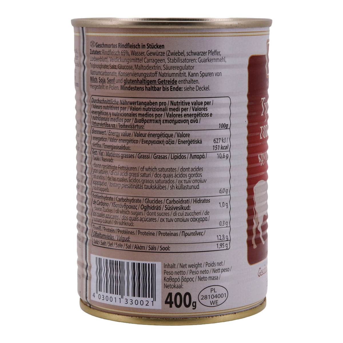 Geschmortes Rindfleisch Marke No.1 | Rindfleisch geschmort | In Stücken, zart & saftig | 400 g MARKE No. 1