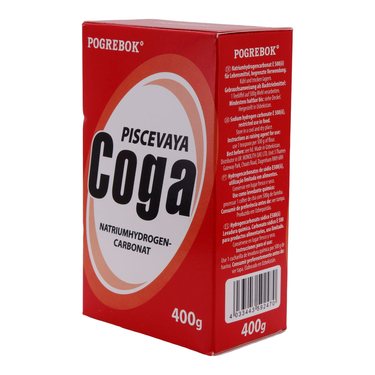 Speisesoda Pogrebok | Natriumhydrogencarbonat | Vielseitiges Haushalts- und Backmittel | 400 g POGREBOK