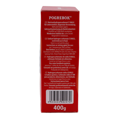 Pogrebok Baking Soda Sodium Bicarbonate, 400 g – Versatile household and baking agent 