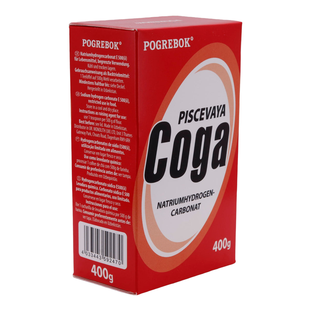 Speisesoda Pogrebok | Natriumhydrogencarbonat | Vielseitiges Haushalts- und Backmittel | 400 g POGREBOK