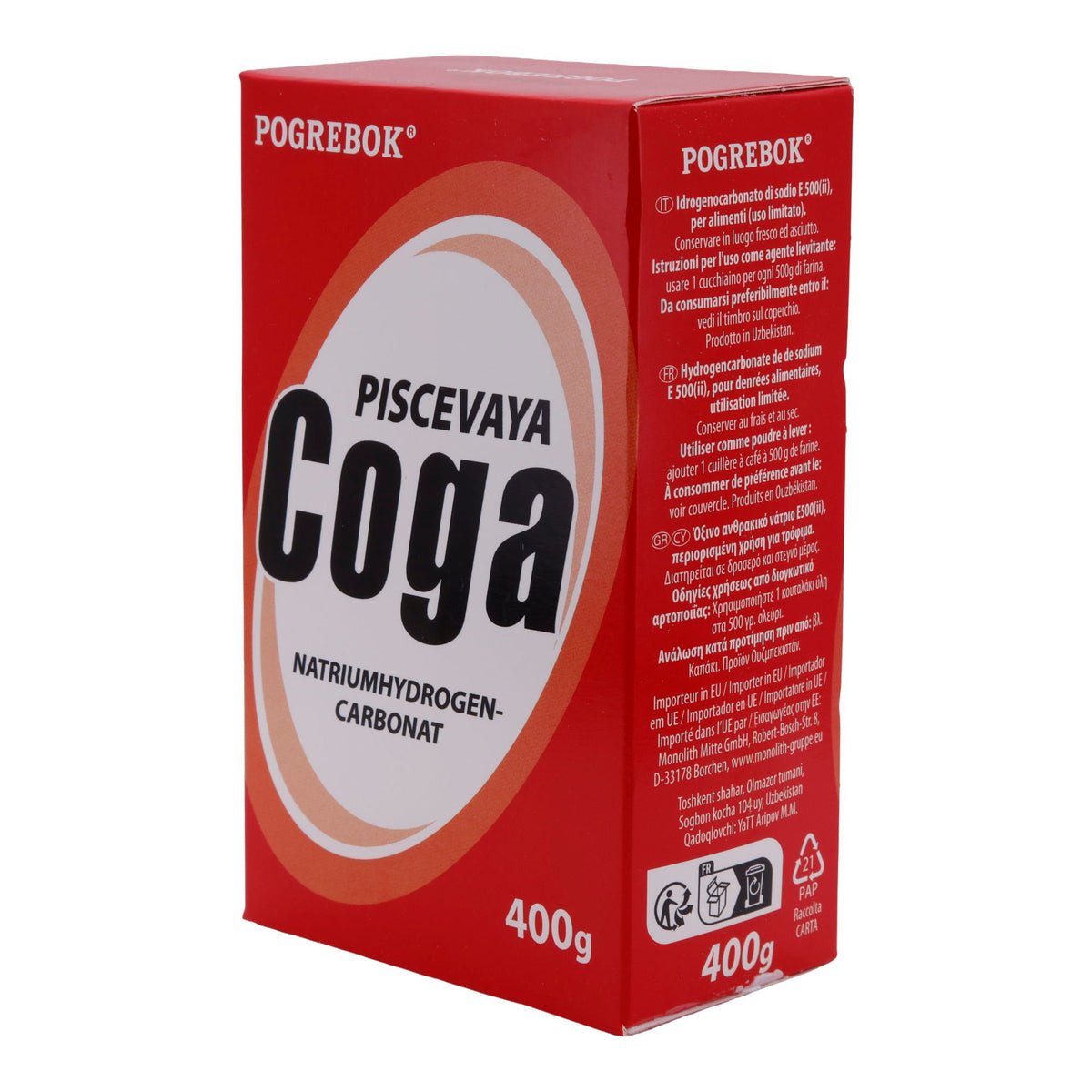 Speisesoda Pogrebok | Natriumhydrogencarbonat | Vielseitiges Haushalts- und Backmittel | 400 g POGREBOK