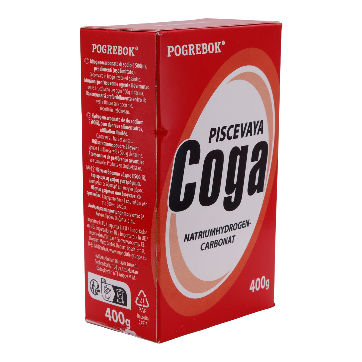 Speisesoda Pogrebok | Natriumhydrogencarbonat | Vielseitiges Haushalts- und Backmittel | 400 g POGREBOK