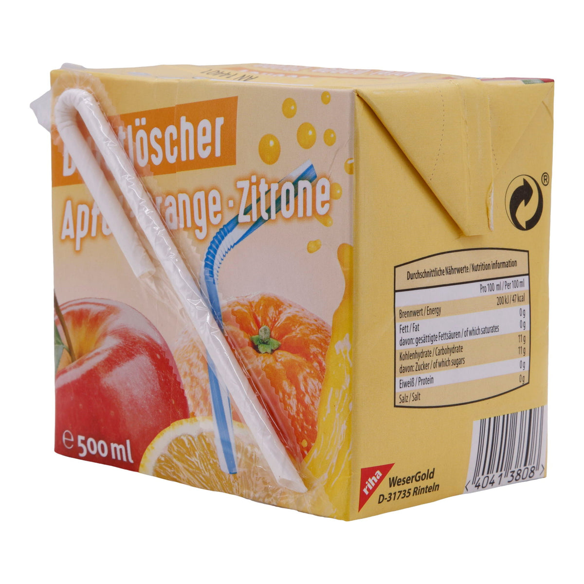 Erfrischungsgetränk Durstlöscher | Apfel-Orange-Zitrone | Vegan, fruchtig | 500 ml