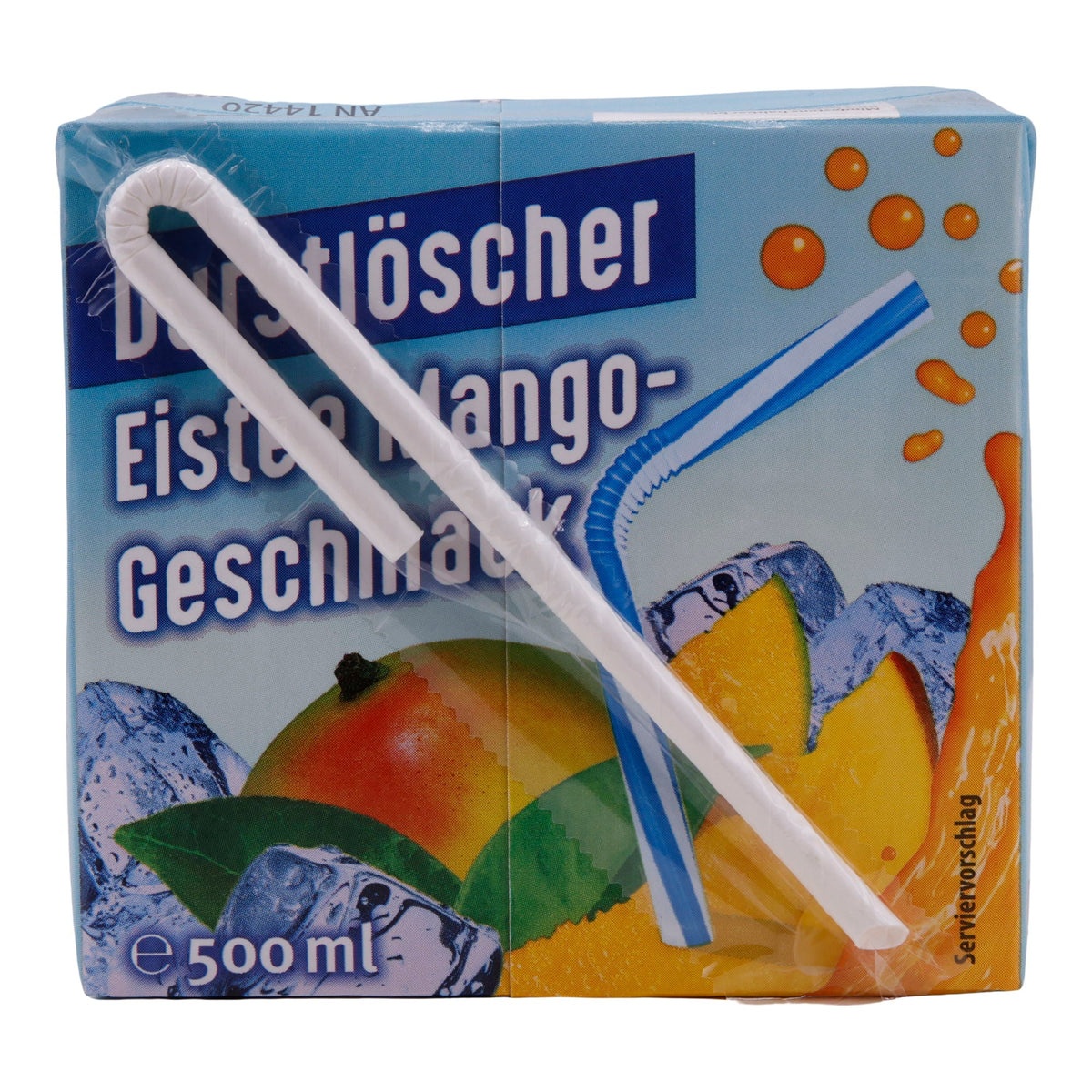 Eistee Durstlöscher | Mango-Geschmack | Vegan, erfrischend mit Fruchtnote | 500 ml |