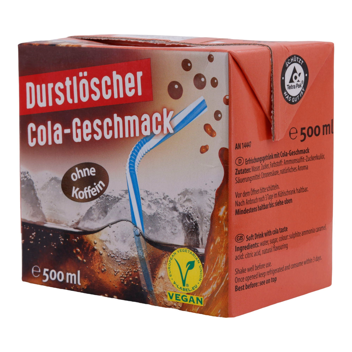Erfrischungsgetränk Durstlöscher | Cola-Geschmack | koffeinfrei | 500 ml DURSTLOESCHER