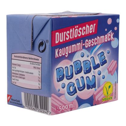 Kaugummi-Geschmack Durstlöscher | Bubble Gum, Vegan | 500 ml
