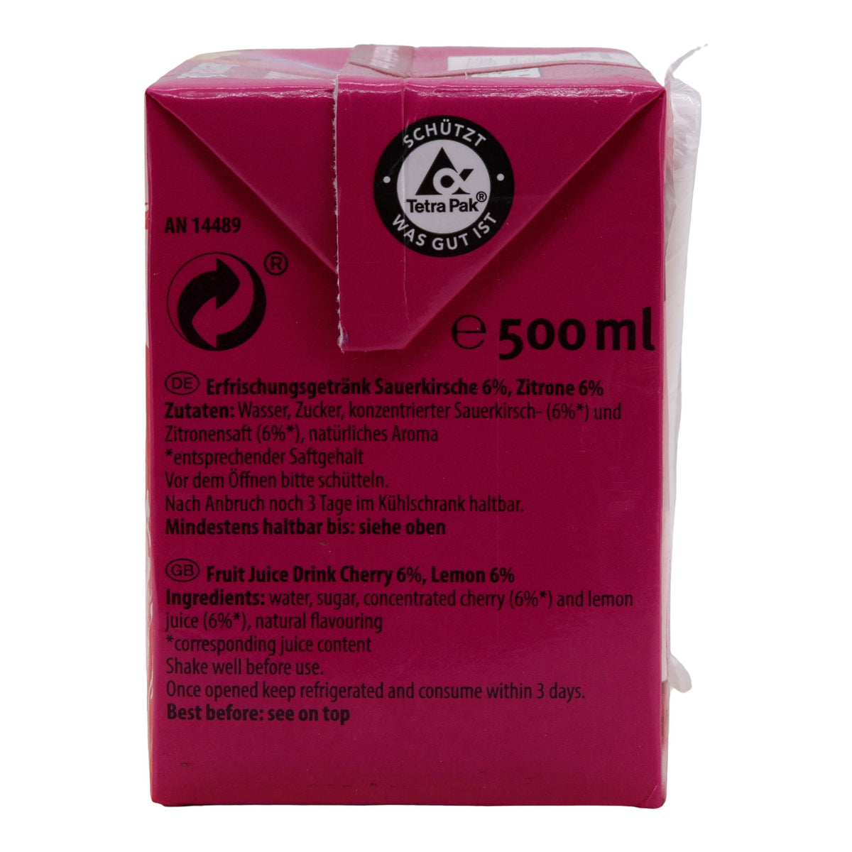 Sauerkirsche-Zitrone Durstlöscher | Vegan | Erfrischungsgetränk mit Fruchtsaft | 500 ml DURSTLÖSCHER