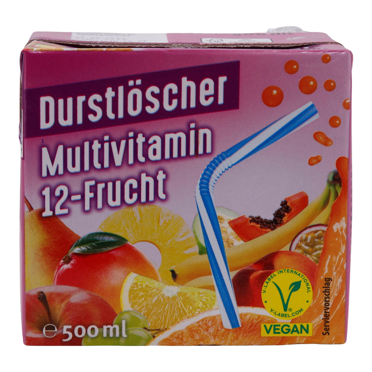 Multivitamin 12-Frucht Durstlöscher | Getränk | Vegan & Fruchtig | 500 ml
