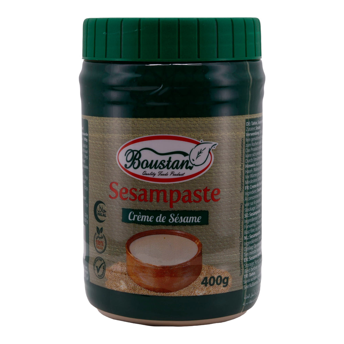 Sesampaste Boustan | Tahini | Traditionelle Zutat, fein gemahlen | 400 g BOUSTAN