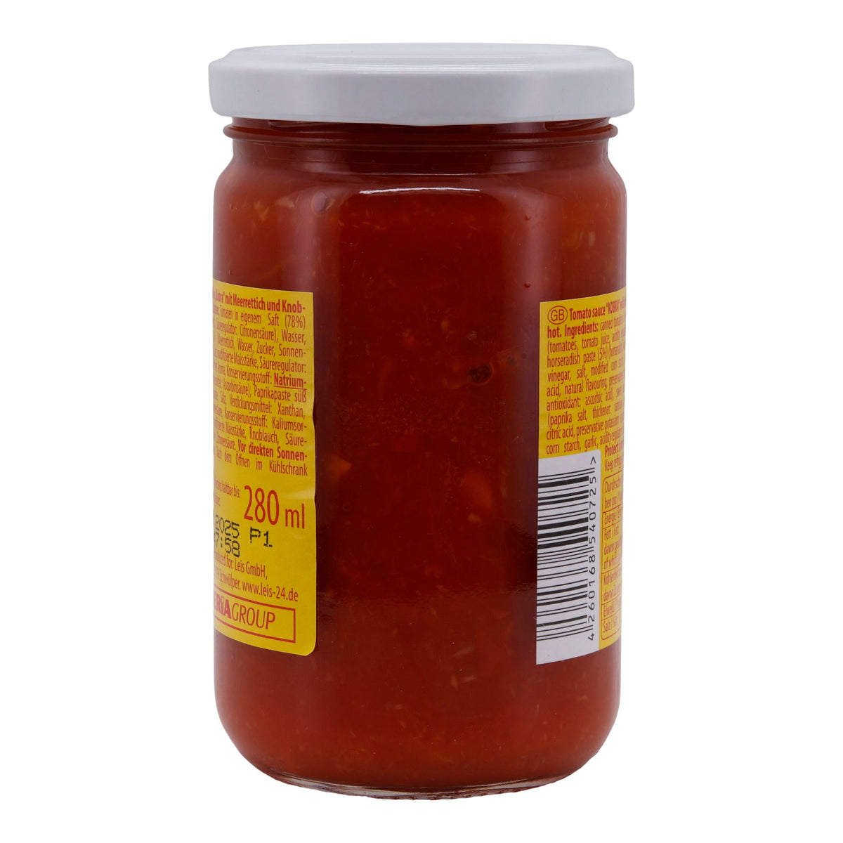 Tomatensoße Leis | Kobra | Scharf, mit Meerrettich & Knoblauch | 280 ml LEIS