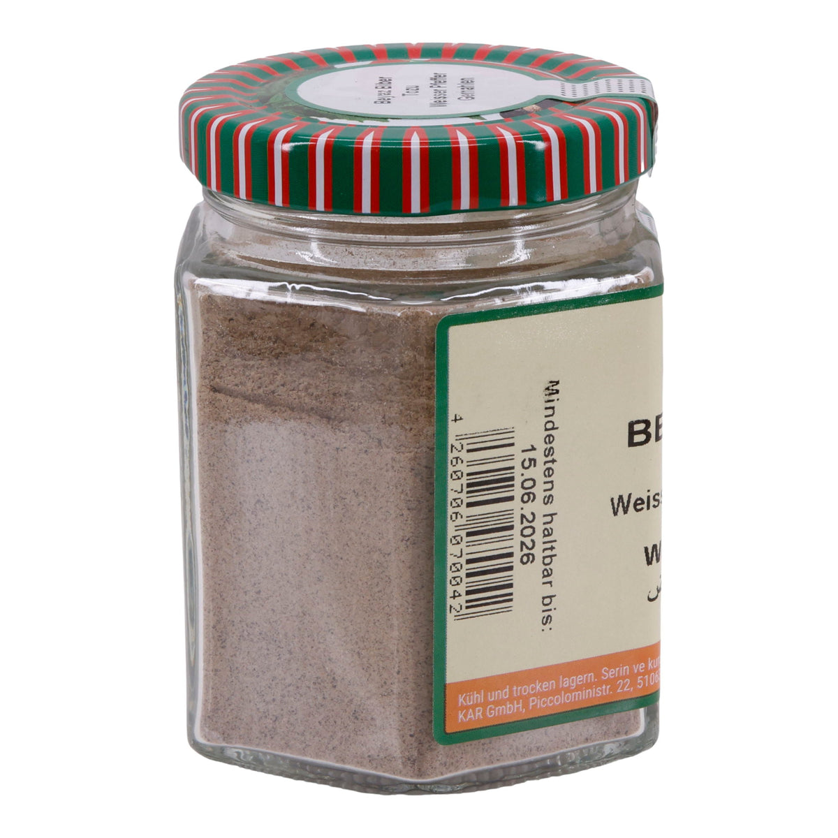 Gewürz Onkel Şahingöz Beyaz Biber Tozu | Gemahlener Weißer Pfeffer | 80 g