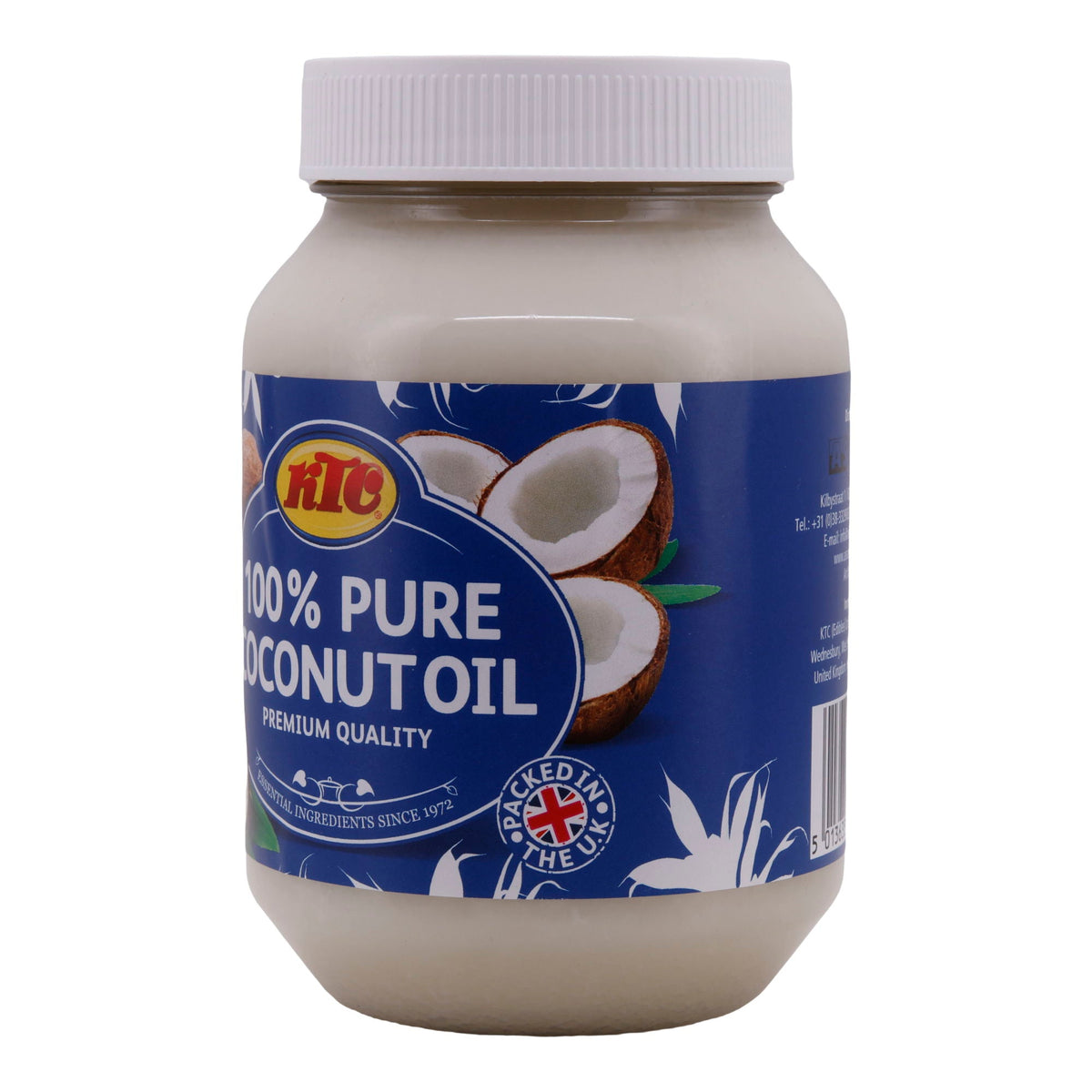Kokosöl KTC | 100 % rein | Premium Qualität, vielseitig einsetzbar | 500 ml Glas