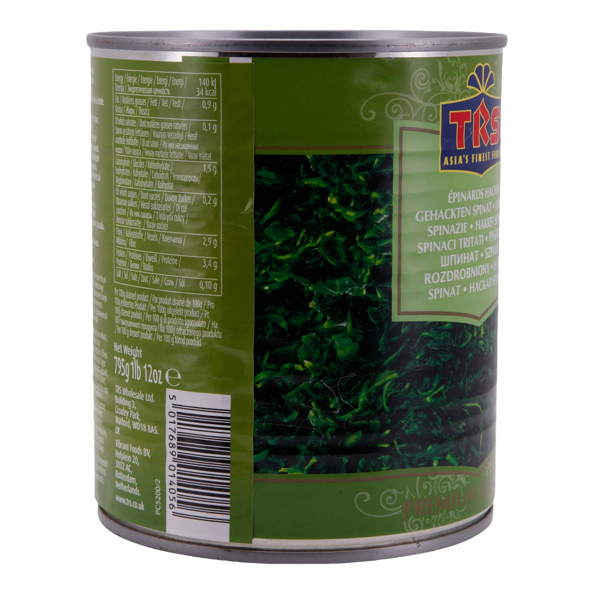 Spinat TRS | Gehackter Spinat | Premium Qualität | 795 g Dose - Taste Your World