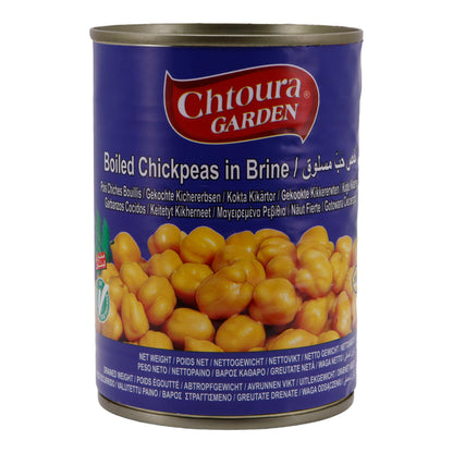 Peulvruchten Chtoura Garden | Gekookte kikkererwten in pekel | Veganistisch, in pekeloplossing | 400 g