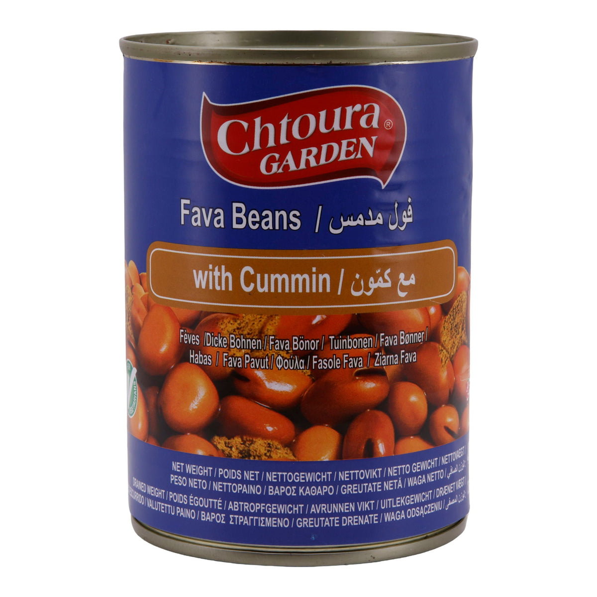 Dicke Bohnen Chtoura Garden | Fava Beans mit Kreuzkümmel | hochwertige Bohnen aus dem Libanon | 400 g