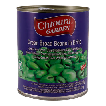Grüne Bohnen Chtoura Garden | Green Broad Beans in Brine | In Salzlake | 850 g Dose CHTOURA GARDEN