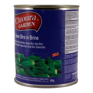 Groene Okra Chtoura Garden | Groente | In Zoutoplossing | 840 g Blik