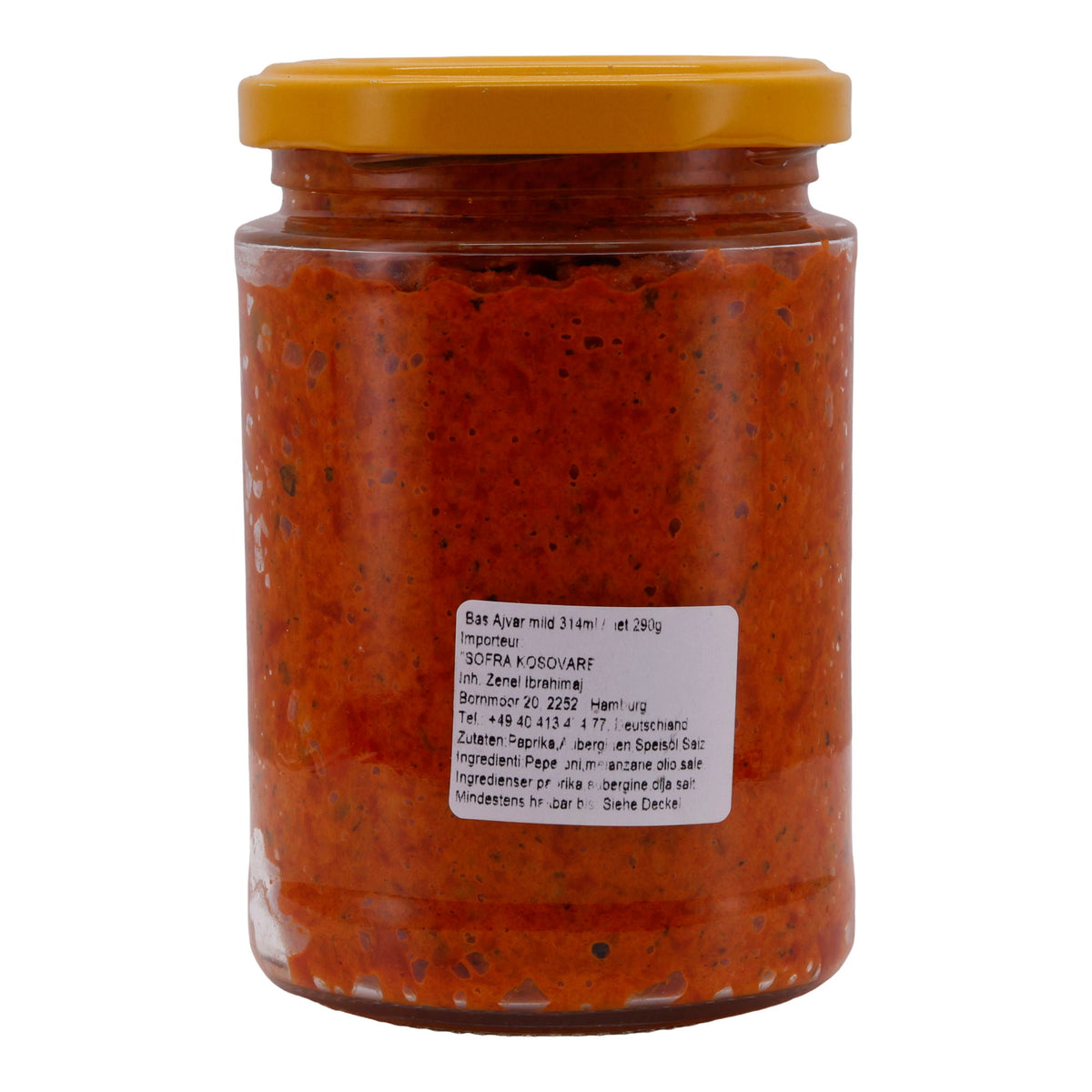 Ajvar Baš | Mild | Paprikapaste mit gegrillten Paprika, traditionell und vielseitig | 290 g BAS