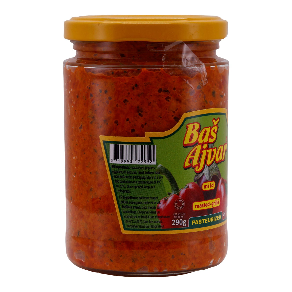 Ajvar Baš | Mild | Paprikapaste mit gegrillten Paprika, traditionell und vielseitig | 290 g BAS