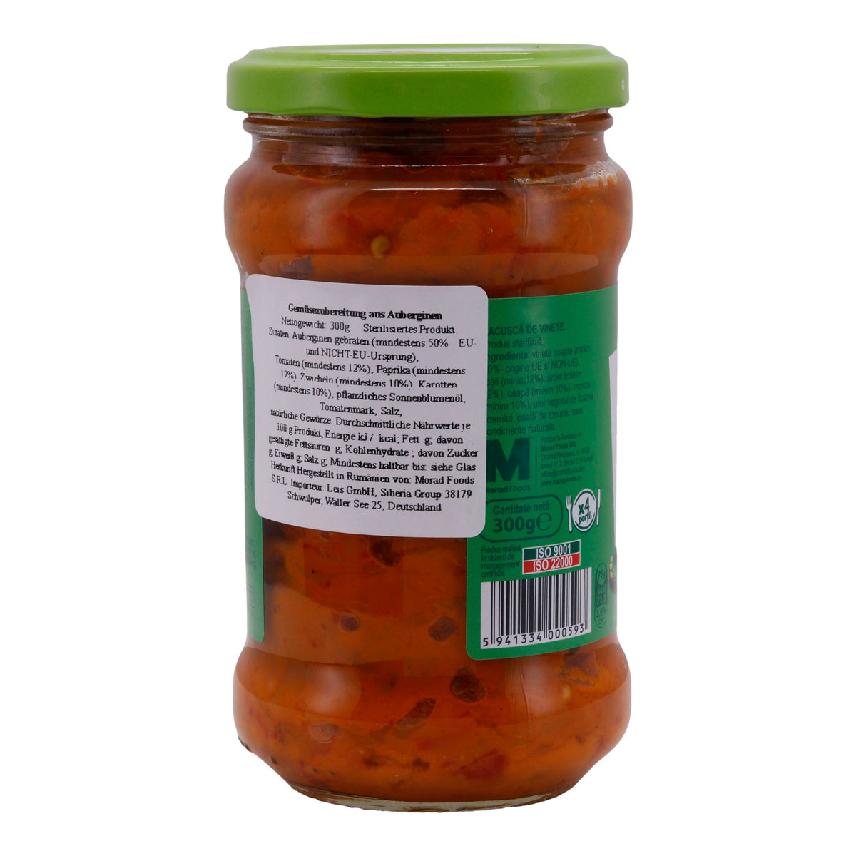 Zacuscă de Vinete Mandy | Rumänische Auberginen-Gemüsecreme | Mit Tomaten | 300 g