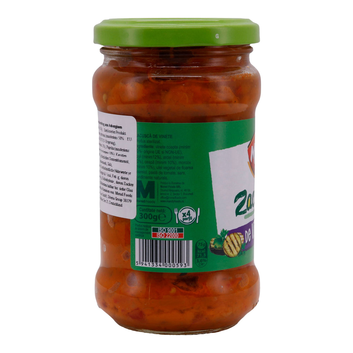 Zacuscă de Vinete Mandy | Rumänische Auberginen-Gemüsecreme | Mit Tomaten | 300 g