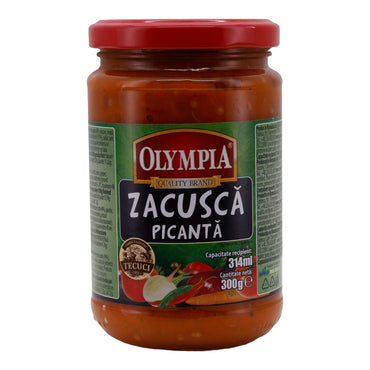 Zacuscă Picantă Olympia | Würzige Gemüsezubereitung | Aus Rumänien | 300 g OLYMPIA