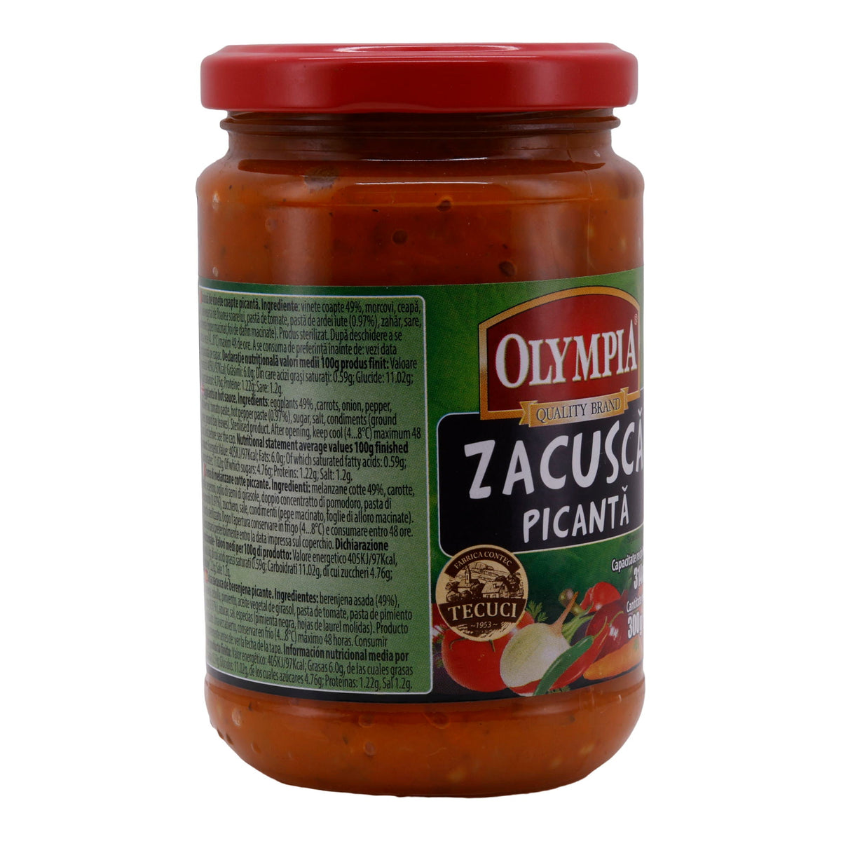 Zacuscă Picantă Olympia | Würzige Gemüsezubereitung | Aus Rumänien | 300 g OLYMPIA