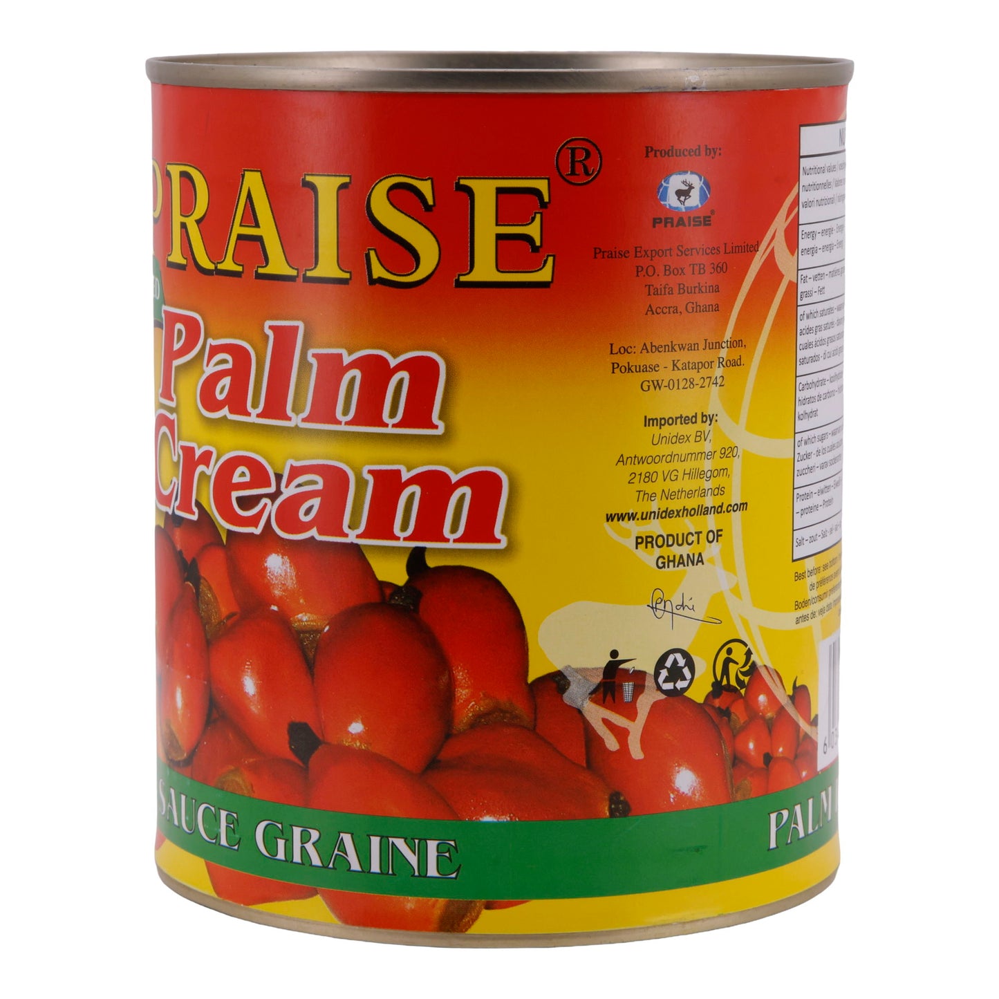 Palm Cream Praise | Veelzijdige Basis | Voor Afrikaanse Gerechten | 800 g